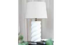 Bordslampor-PR Home Spin Bordslampa 65cm Sofia Florenzo Vit/Beige
