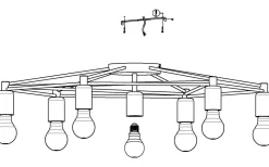 Plafonder-Eglo Staiti Plafond 76cm Vit