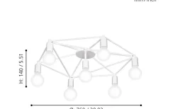 Plafonder-Eglo Staiti Plafond 76cm Vit