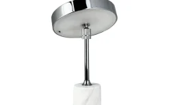 Uppladdningsbara Lampor Inomhus|Bordslampor < Dyberg Larsen Starlight Uppladdningsbar Bordslampa 25cm LED 3000K 2W Krom/Vit Marmor