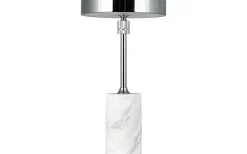 Uppladdningsbara Lampor Inomhus|Bordslampor < Dyberg Larsen Starlight Uppladdningsbar Bordslampa 25cm LED 3000K 2W Krom/Vit Marmor