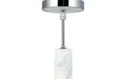 Uppladdningsbara Lampor Inomhus|Bordslampor < Dyberg Larsen Starlight Uppladdningsbar Bordslampa 25cm LED 3000K 2W Krom/Vit Marmor
