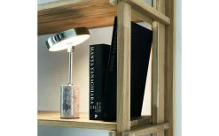 Uppladdningsbara Lampor Inomhus|Bordslampor-Dyberg Larsen Starlight Uppladdningsbar Bordslampa 25cm LED 3000K 2W Krom/Grå Marmor