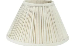 Enfärgade Runda Lampskärmar|Plisserade Lampskärmar-PR Home Stella Lampskärm Ø35cm Ivory