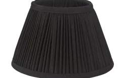 Enfärgade Runda Lampskärmar|Plisserade Lampskärmar < PR Home Stella Lampskärm Ø25cm Svart