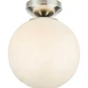Badrumslampor Tak-Markslojd Stintino Plafond 20cm Vit/Satinnickel IP44