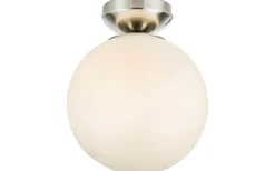 Badrumslampor Tak-Markslojd Stintino Plafond 20cm Vit/Satinnickel IP44