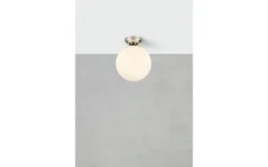 Badrumslampor Tak-Markslojd Stintino Plafond 20cm Vit/Satinnickel IP44