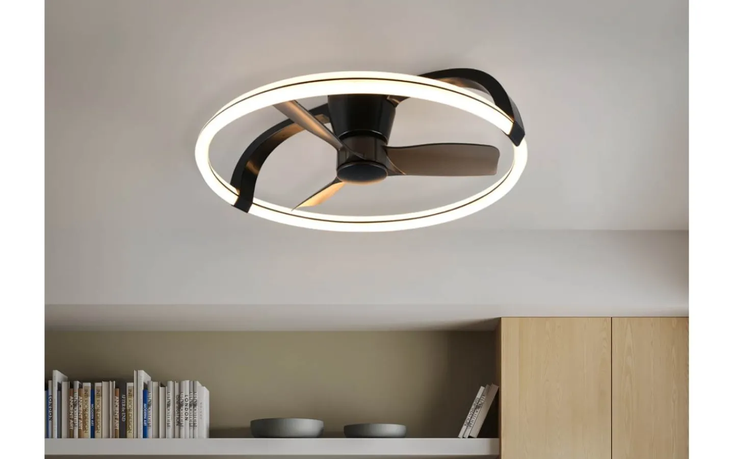 Takfläktar-Reality Stockholm Takfläkt 74cm LED mattsvart
