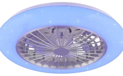 Takfläktar < Reality Stralsund Takfläkt 49cm LED RGBW grå stjärnljus