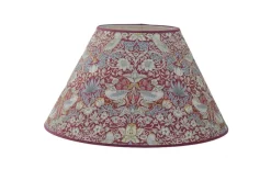 Mönstrade Lampskärmar-Hallbergs Strawberry Thief Lampskärm Ø50cm Plum William Morris