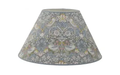 Mönstrade Lampskärmar-Hallbergs Strawberry Thief Lampskärm Ø50cm Slate William Morris