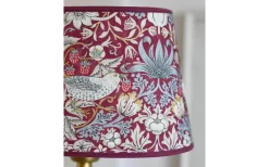 Toppringsskärmar < Hallbergs Strawberry Thief Toppringsskärm Ø22cm Plum William Morris