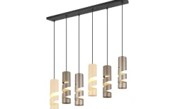 Avlånga Taklampor-Trio Lighting Stream Takpendel 6-delad GU10 flerfärgad