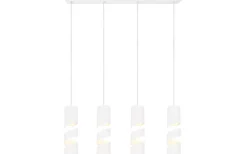 Avlånga Taklampor < Trio Lighting Stream Takpendel 4-delad GU10 matt vit