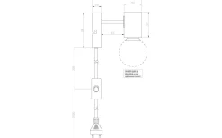Lampetter-Aneta Strict Vägglampa Matt Mässing