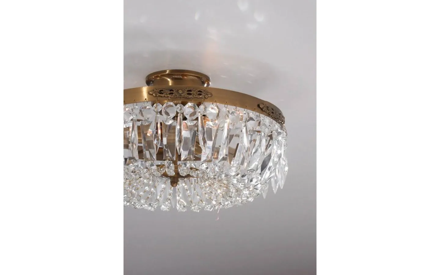 Kristallplafonder < Markslojd Strömsholm Kristallplafond Antik 36cm 3xE14