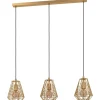 Kök & Matplats|Avlånga Taklampor-Eglo Stype Taklampa 96cm 3L Guld