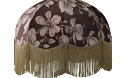 Mönstrade Lampskärmar < Hallbergs Sweet Magnolia Lampskärm Ø50cm Guldfrans