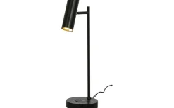Skrivbordslampor < Aneta Tabela Bordslampa 52cm med Trådlös Laddning och USB Svart