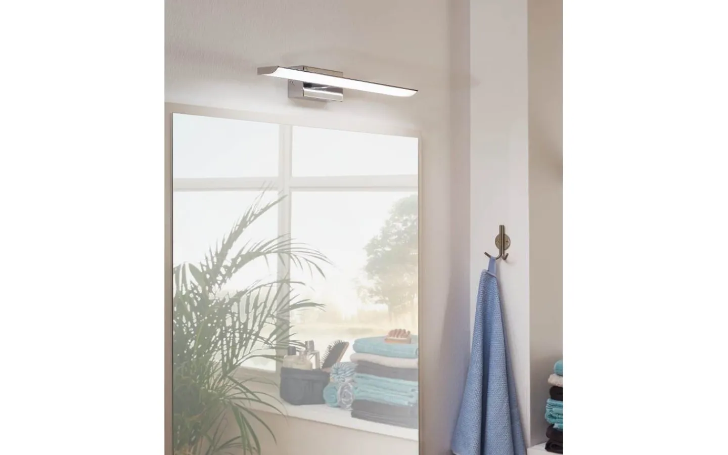 Badrumslampor Vägg < Eglo Tabiano Spegelbelysning 41cm LED 4000K 2x3,2W Krom