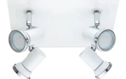 Badrumslampor Tak|Takspot Med Minst 4 Lampor-Eglo Tamara Takspotlight 24cm GU10 LED 3000K 4x2,8W Vit IP44