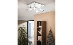 Badrumslampor Tak|Takspot Med Minst 4 Lampor-Eglo Tamara Takspotlight 24cm GU10 LED 3000K 4x2,8W Vit IP44