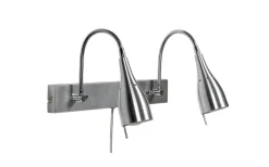 Läslampor-ArmaturHantverk Tanum Vägglampa 2L Aluminium