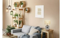 Bordslampor < Trio Lighting Tara Bordslampa 43cm E27 beige/förkromad