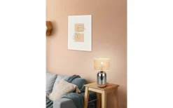 Bordslampor < Trio Lighting Tara Bordslampa 43cm E27 beige/förkromad