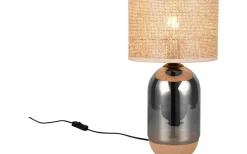 Bordslampor < Trio Lighting Tara Bordslampa 43cm E27 beige/förkromad