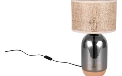 Bordslampor < Trio Lighting Tara Bordslampa 43cm E27 beige/förkromad