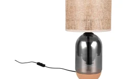 Bordslampor < Trio Lighting Tara Bordslampa 43cm E27 beige/förkromad