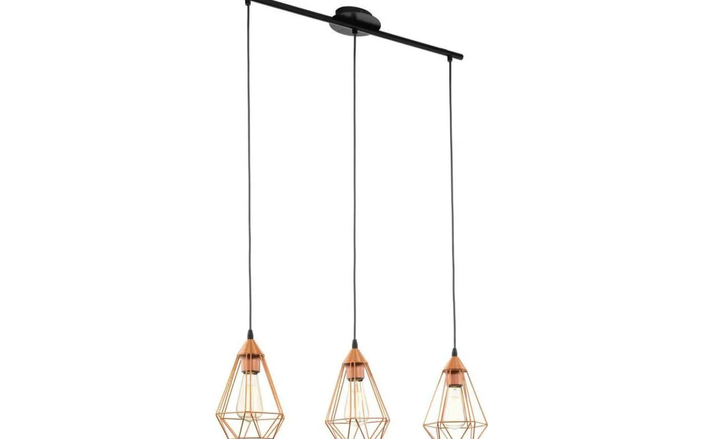 Avlånga Taklampor < Eglo Tarbes Taklampa 79cm 3L Koppar