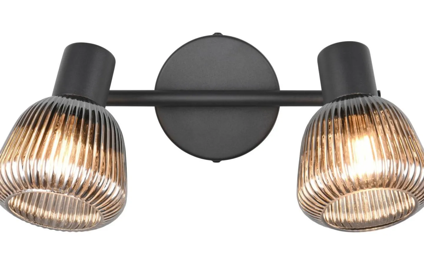 Takspot Med 2 Lampor-Trio Lighting Tarifa Spotlight 2-delad E14 mattsvart/förkromad