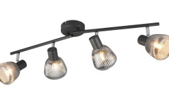 Avlånga Takspotlights|Takspot Med Minst 4 Lampor-Trio Lighting Tarifa Spotlight 4-delad E14 mattsvart/förkromad
