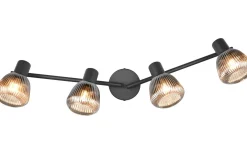 Avlånga Takspotlights|Takspot Med Minst 4 Lampor-Trio Lighting Tarifa Spotlight 4-delad E14 mattsvart/förkromad