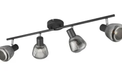 Avlånga Takspotlights|Takspot Med Minst 4 Lampor-Trio Lighting Tarifa Spotlight 4-delad E14 mattsvart/förkromad