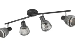 Avlånga Takspotlights|Takspot Med Minst 4 Lampor-Trio Lighting Tarifa Spotlight 4-delad E14 mattsvart/förkromad
