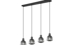 Avlånga Taklampor < Trio Lighting Tarifa Takpendel 4-delad E27 mattsvart/förkromad