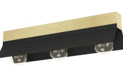 Plafonder < Eglo Tarrafo Plafond 64cm Svart/Natur