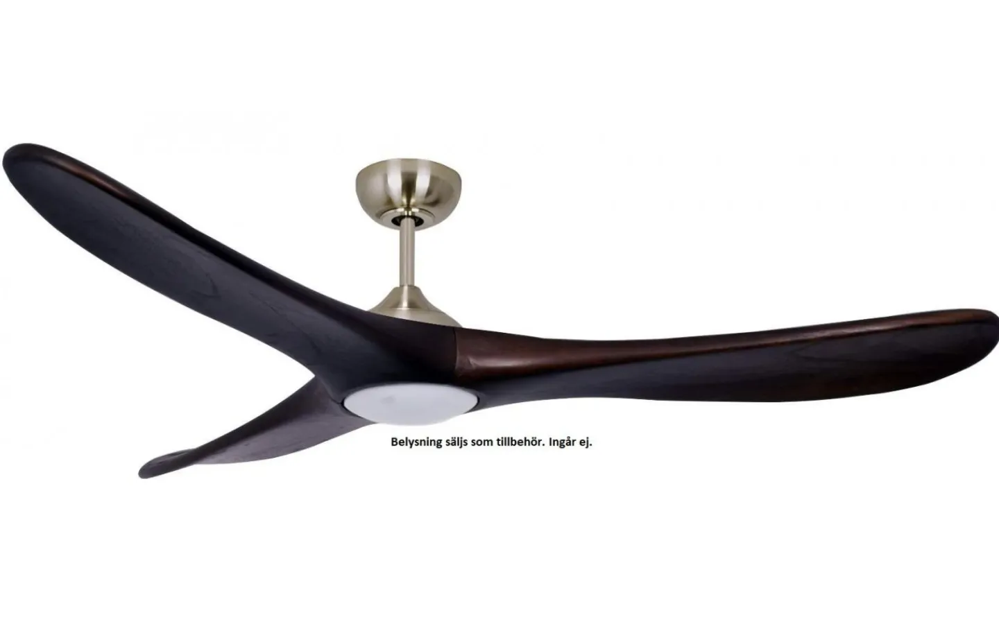 Takfläktar|Sovrum-Texa Design Taurus 140cm Takfläkt Nickel/Valnöt