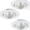 Spotlights Med Utbytbar Ljuskälla < Eglo Tedo Spotlight 3-Pack 3-steg DIM GU10 LED 3000K 3x4,8W Vit