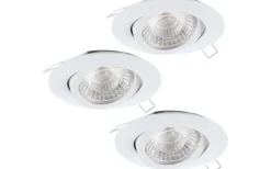 Spotlights Med Utbytbar Ljuskälla < Eglo Tedo Spotlight 3-Pack 3-steg DIM GU10 LED 3000K 3x4,8W Vit