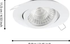 Spotlights Med Utbytbar Ljuskälla < Eglo Tedo Spotlight 3-Pack 3-steg DIM GU10 LED 3000K 3x4,8W Vit