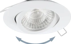 Spotlights Med Utbytbar Ljuskälla < Eglo Tedo Spotlight 3-Pack 3-steg DIM GU10 LED 3000K 3x4,8W Vit