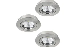 Spotlights Med Utbytbar Ljuskälla-Eglo Tedo Spotlight 3-Pack 3-steg DIM GU10 LED 3000K 3x4,8W Nickel