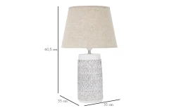Bordslampor-Mauro Ferretti Tema Bordslampa 60,5cm Vit/Beige