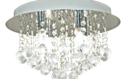 Badrum|Badrumslampor Tak-Aneta Teresa Kristallplafond 36cm Krom IP44