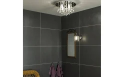 Badrum|Badrumslampor Tak-Aneta Teresa Kristallplafond 36cm Krom IP44
